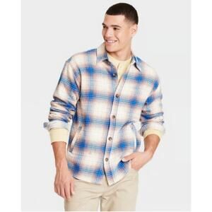 NWOT- Mens Goodfellow Heavyweight Flannel Long Sleeve Button-Down Shirt, Sz XXL